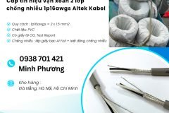 Cáp tín hiệu vặn xoắn 2 lớp chống nhiễu 1p16awgs Altek Kabel Đà Nẵng, Bình Định,