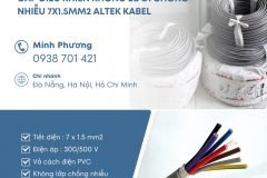 Cáp tín hiệu không chống nhiễu 7x1.5mm2 Altek Kabel phân phối Huế, Nghệ An