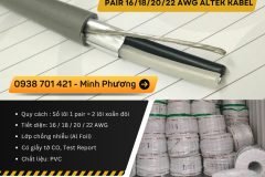 Cáp tín hiệu vặn xoắn âm thanh 1 pair 16/18/20/22 AWG phân phối Đà Nẵng, Huế