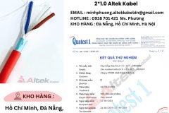 Cáp chống cháy chống nhiễu 2*1.0 Altek Kabel