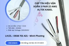Cáp tín hiệu vặn xoắn 3 pair 22 awg Altek Kabel Đà Nẵng, Bình Định, Phú Yên