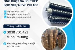 Ống ruột gà lõi thép bọc nhựa Pvc phi 100 sẵn kho Đà Nẵng, Hà Nội, Hồ Chí Minh-