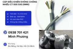 Cáp điều khiển không chống nhiễu CT-500 5x0.5mm2 Đà Nẵng, Hà Nội, Hồ Chí Minh