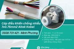 Cáp điều khiển chống nhiễu 7x0.75mm² Altek Kabel - Ứng dụng & báo giá mới nhất