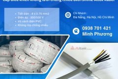 Cáp điều khiển không chống nhiễu 8x0.75mm² – Lựa chọn tối ưu cho hệ thống điều k