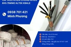 Cáp điều khiển chống nhiễu 8x0.75mm² – Giải pháp truyền tín hiệu ổn định