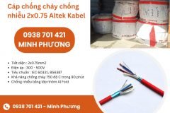Cáp điện chống cháy chống nhiễu 2x0.75 Altek Kabel sẵn kho Đà Nẵng, Hà Nội, Hồ C