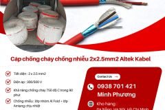 Dây cáp điện chống cháy chống nhiễu Altek Kabel 2x2.5mm2 Huế, Bình Định, Phú Yên