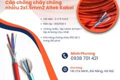 Dây chống cháy chống nhiễu 2x1.5mm2 Altek Kabel Bình Định, Quảng Ngãi, Quảng Trị