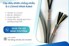 Cáp điều khiển chống nhiễu 8x1.5mm² Altek Kabel – Giải pháp truyền tín hiệu tốt