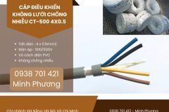 Cáp điều khiển không lưới chống nhiễu CT-500 4x0.5 Huế, Quảng Nam, Khánh Hòa