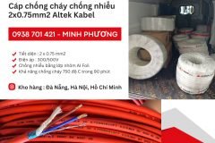 Cáp chống cháy chống nhiễu 2 lõi 0.75mm2 Aktek Kabel Huế, Quãng Ngãi, Bình Định