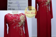 Áo dài sui gia bigsize nhã nhặn trong ngày cưới
