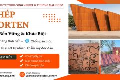 THÉP CORTEN A/B UNICO: VẬT LIỆU KHÁNG THỜI TIẾT VỚI VẺ ĐẸP VĨNH CỬU