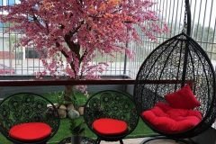 Bàn ghế mây nhựa trang trí ngoại thất