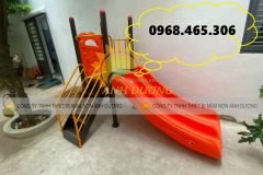 Cầu trượt sắt ngoài trời cho bé, cầu trượt trẻ em mầm non