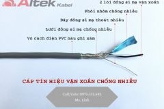Cáp tín hiệu vặn xoắn 1 Pair 2 lớp chống nhiễu Altek Kabel