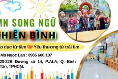 Mầm non, Mẫu giáo Song Ngữ Thiên Bình - Chiêu sinh trẻ 18 tháng đến 5 tuổi