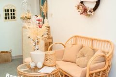 Sofa mây tay cuộn hiện đại