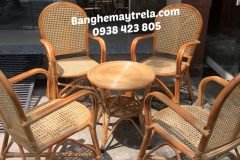 Ghế mây tự nhiên mắt cáo có tay