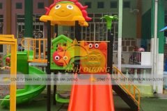 Cầu trượt nhà khối liên hoàn dành cho khu vui chơi, trường mầm non