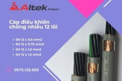 Cáp điều khiển chống nhiễu 12 lõi Altek Kabel đầy đủ kích thước