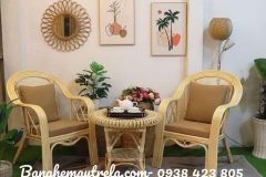 Bàn ghế mây đọc sách thư giãn phòng ngủ