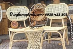 Ghế ăn may tự nhiên lưới mắt cáo