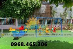 Xích đu trẻ em phù hợp đặt trong trường mầm non, khu vui chơi, công viên, nhà th