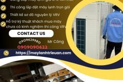 Thi công lắp đặt máy lạnh giấu trần nối ống gió Daikin