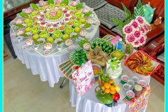 Mâm Cúng Mụ Màu Hồng - Dịu Dàng Bình An Cho Bé Yêu