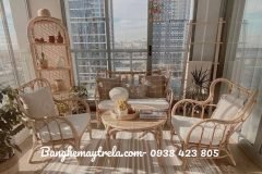 Bàn ghế mây phòng khách hiện đại