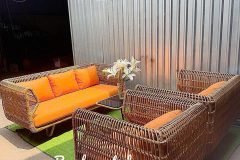 Bàn ghế sofa tổ yến nhựa giả mây