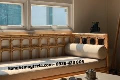Sofa mây ô vuông kiểu đơn giản