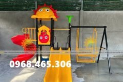Cầu trượt khối liên hoàn có xích đu nhập khẩu chất lượng cao