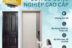 Cửa gỗ công nghiệp: Xu hướng nội thất bền vững và sang trọng cho ngôi nhà hiện đ