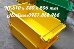 Bán thùng A2, thùng có quai đựng kim khí, khay nhựa có quai sắt