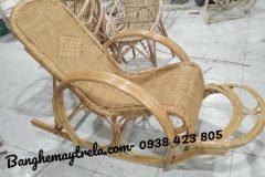 Ghế bập bênh thư giãn đan kín mây tre