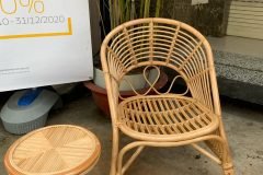 Bàn ghế uống trà mây tre đan