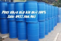 Thùng phuy nhựa nguyên sinh, phuy nắp kín, phuy,phuy nhựa, phi nắp mở
