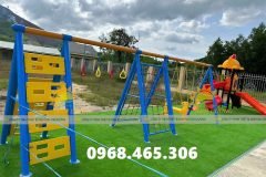 Cầu trượt trẻ em nhập khẩu, thang leo xích đu trẻ em ngoài trời
