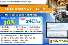 Ưu đãi phí cài đặt phần mềm mua bán, gia công Sắt, Thép, Inox