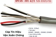 Cáp Tín Hiệu Vặn Xoắn 3pair chống nhiễu  – Tiết diện đa dạng (16AWG - 22AWG)
