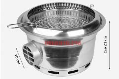 Bếp nướng than hoa hút âm, bếp nướng không khói hút dưới