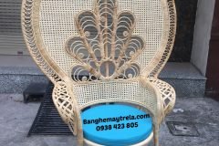 Ghế đuôi công mây tự nhiên decor trang trí