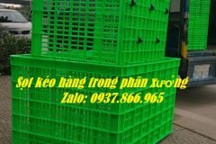 Sóng nhựa hở  có bánh xe, sọt  26 bánh xe, giá sọt nhựa dài hơn 1m, s