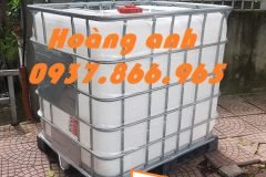 Bồn nhựa, bồn nhựa cũ 1000l độ mới cao, bồn 1000l có khung thép bao qu