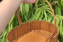 Lẵng oval nhựa giả mây đựng đồ