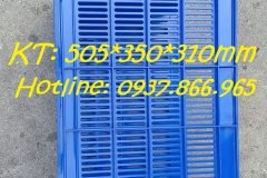 Sóng nhựa hở-sọt nhựa đặc đáy cao 31, sọt nhựa công nghiệp, sọt nhựa