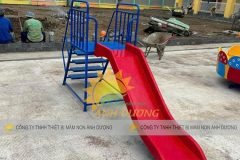 Cầu trượt sắt trẻ em ngoài trời, cầu trượt mầm non chất lượng cao